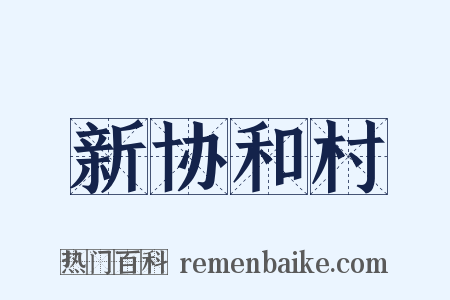 新协和村是什么意思的图片